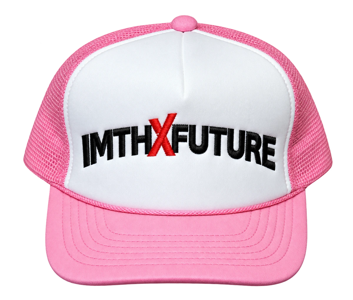 Pink IMTHXFUTURE trucker hat